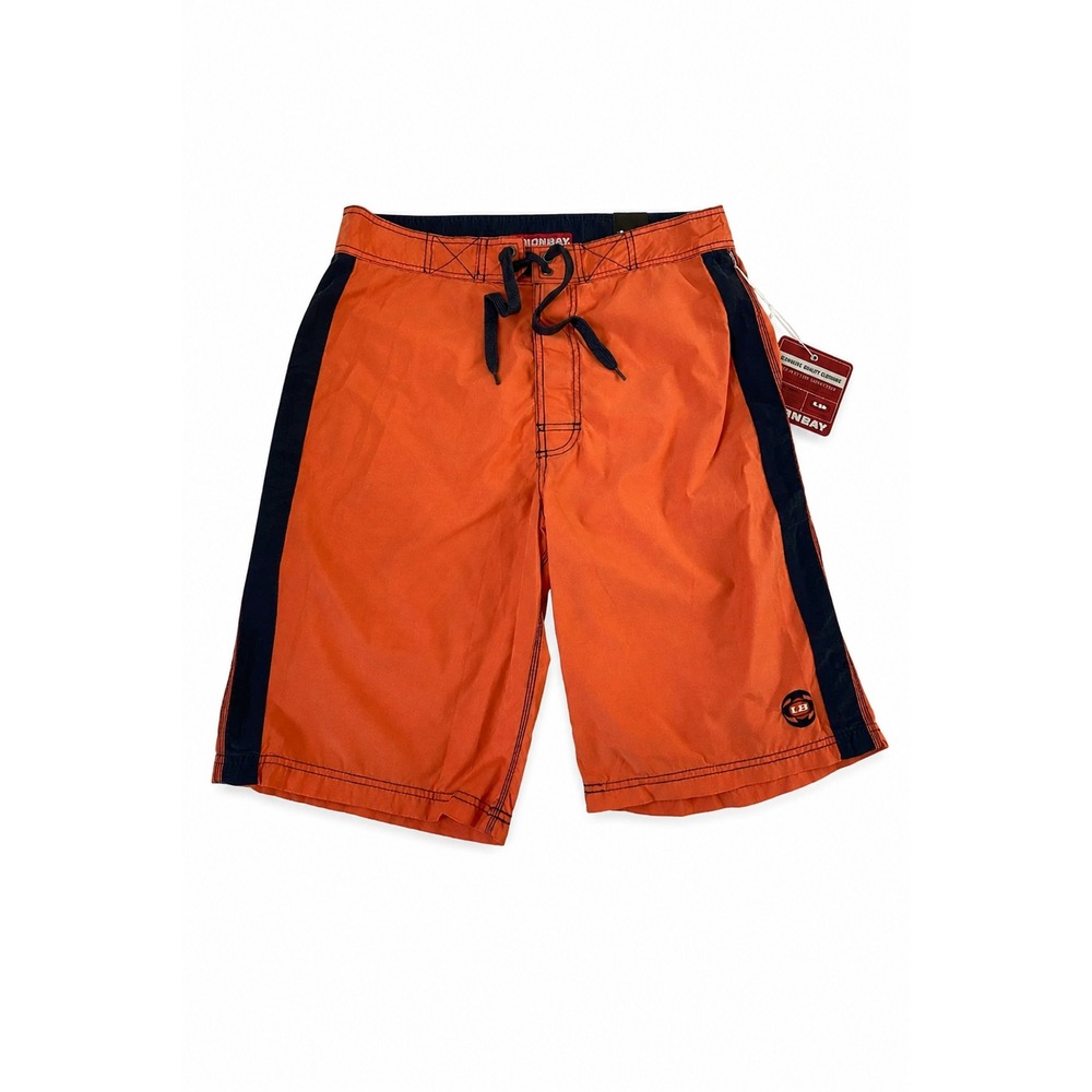 Unionbay Y2K Skater Board Shorts Men 33 Tangerine Orange Surf Beach Gorpcore NWT